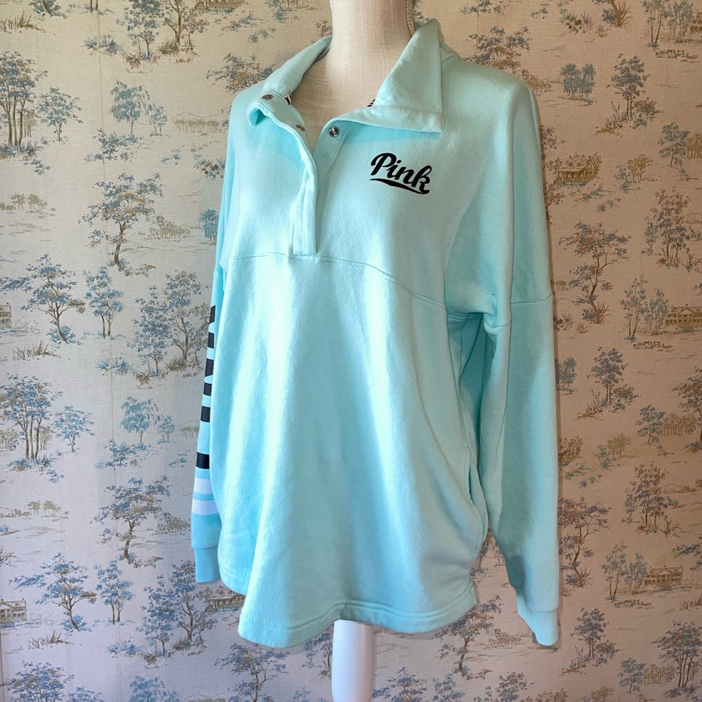 Pink Brand crew neck, teal color, size medium